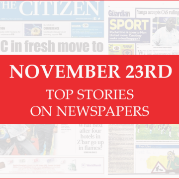 November 23rd Top Stories on Newspapers
