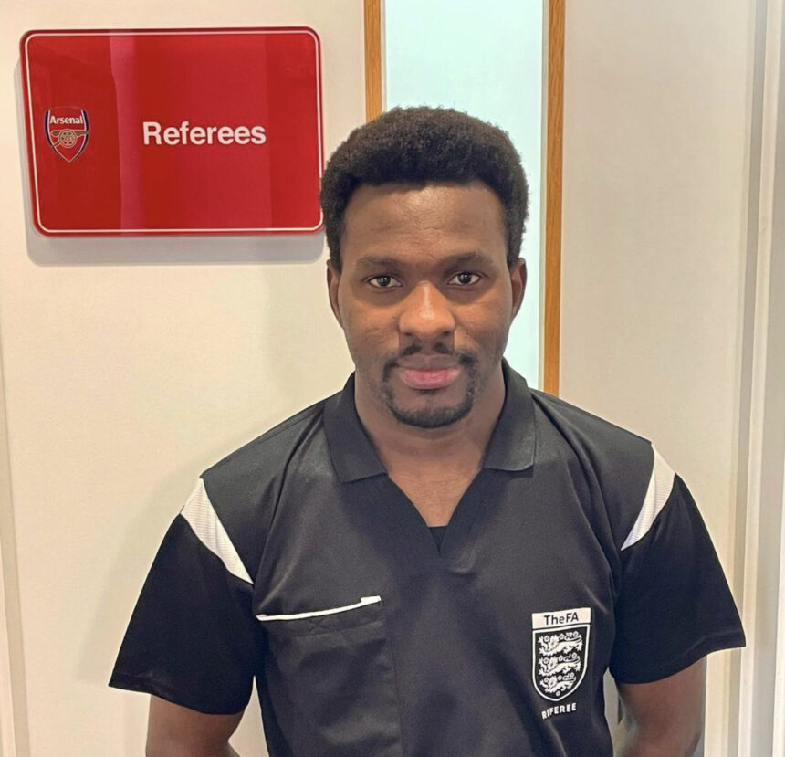 Ericsson Temu becomes the first Tanzanian to officiate a match in the UK