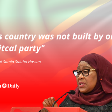 President Samia: This country was not built by one party, and it will never