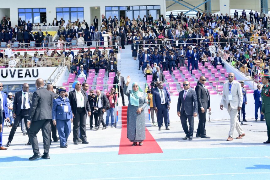 President Samia at the 50th Independence Anniversary celebrations of Comoros